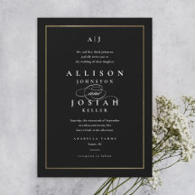 Klassieke Elegant Black en Gold Wedding