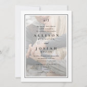 Klassieke Elegant Black en White Photo Wedding Kaart (Voorkant)