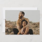 Klassieke Elegant Black en White Photo Wedding Save The Date (Achterkant)