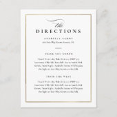 Klassieke Elegant Black en White Wedding Direction Informatiekaartje (Voorkant)