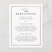 Klassieke Elegant Black en White Wedding Direction Informatiekaartje (Voorkant)