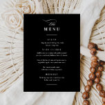 Klassieke Elegant Black en White Wedding Menu<br><div class="desc">Klassiek Elegant Zwart-Wit Bruiloft Diner Menu. Het beschikt over een chique zwart-wit ontwerp met een monogram,  scriptdetails,  eenvoudig lijst en formele bewerkbare tekst. Klik op de knop Bewerken om dit ontwerp aan te passen.</div>
