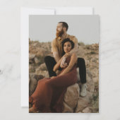 Klassieke Elegant Black en White Wedding Save The Date (Achterkant)