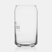 Klassieke Elegant Black Simple Custom Weddennames Blikvorm Glas (Links)