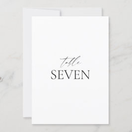 Klassieke Elegant Black White Wedding Table Kaart