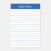Klassieke Elegant Blue-led, speciaal gepersonalise Post-it® Notes (Voorkant)