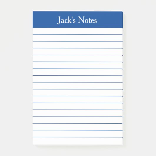 Klassieke Elegant Blue-led, speciaal gepersonalise Post-it® Notes (Voorkant)