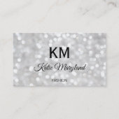 Klassieke Elegant Bokeh Glitter Glamor Visitekaartje (Voorkant)