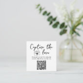 Klassieke Elegant Capture The Love QR Code Informatiekaartje (Staand voorkant)
