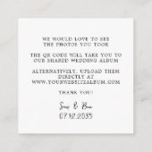 Klassieke Elegant Capture The Love QR Code Informatiekaartje (Achterkant)