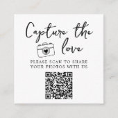 Klassieke Elegant Capture The Love QR Code Informatiekaartje (Voorkant)