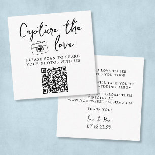 Klassieke Elegant Capture The Love QR Code Informatiekaartje