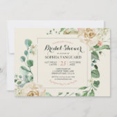 Klassieke Elegant Floral Bridal Shower Kaart (Voorkant)