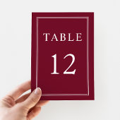 Klassieke Elegant Formele Burgundy Red Wedding Kaart