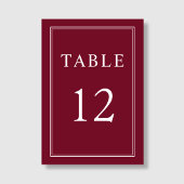 Klassieke Elegant Formele Burgundy Red Wedding Kaart