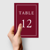 Klassieke Elegant Formele Burgundy Red Wedding Kaart