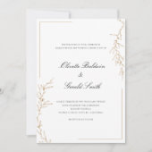 Klassieke Elegant Gold Flower Branch Wedding (Voorkant)