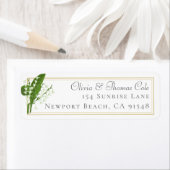 Klassieke Elegant Gold Lijst Lily van Valley Weddi Etiket (Insitu)