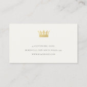 Klassieke Elegant Gold Monogram Floral Foto Crest Visitekaartje (Achterkant)