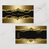 Klassieke Elegant  Gold op Gold Black 2 Visitekaartje (Voorkant / Achterkant)