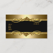 Klassieke Elegant  Gold op Gold Black 2 Visitekaartje (Achterkant)