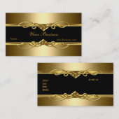 Klassieke Elegant  Gold op Gold Black Visitekaartje (Voorkant / Achterkant)