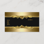 Klassieke Elegant  Gold op Gold Black Visitekaartje (Achterkant)