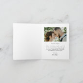 Klassieke Elegant Gold Weddenfoto Bedankkaart (Binnen)