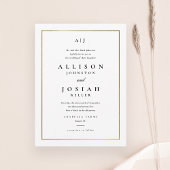 Klassieke Elegant Gold Wedding Kaart