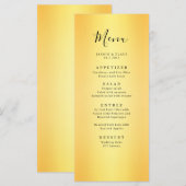 Klassieke Elegant Gold Wedding Menu (Voorkant / Achterkant)