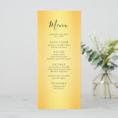 Klassieke Elegant Gold Wedding Menu (Staand voorkant)