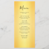 Klassieke Elegant Gold Wedding Menu (Voorkant)