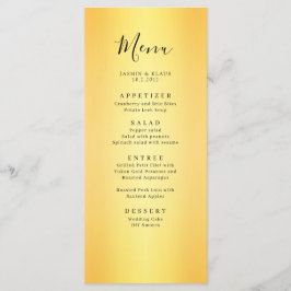 Klassieke Elegant Gold Wedding Menu