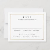 Klassieke Elegant Gold Wedding RSVP Kaartje (Voorkant)