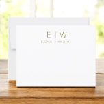 Klassieke Elegant Goud Modern Minimalist Dank u<br><div class="desc">Uitdrukkelijke dankbaarheid met stijl met behulp van onze Classic Elegant Modern Minimalist Monogram Dankkaarten. Deze zorgvuldig ontworpen kaarten combineren tijdloze verfijning naadloos met hedendaags minimalisme, waardoor ze de perfecte keuze zijn om uw waardering over te brengen. Deze bedankkaarten zijn vervaardigd met precisie en aandacht voor detail en zijn meer dan...</div>