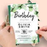Klassieke Elegant Greenery Eucalyptus Birthday Par Kaart<br><div class="desc">Klassieke elegante greenery eucalyptus verjaardagsuitnodiging. Groen elegant waterverf collectie met eucalyptustakken en goudlijnen en stippen. Neem contact met me op via chat als je vragen hebt over het kunstwerk of je moet aanpassen! Als je extra design nodig hebt in dit collectie, laat me dan weten - schrijf me dan! Ik...</div>