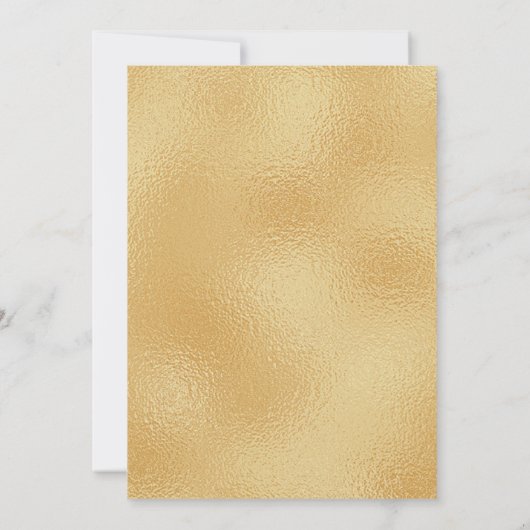 Klassieke Elegant Ivory Gold Foil Monogram Weddens Kaart (Achterkant)