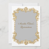 Klassieke Elegant Ivory White Gold Tiara Quinceane Kaart (Achterkant)