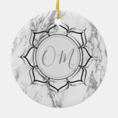 Klassieke Elegant Marble OM Keramisch Ornament (Achterkant)