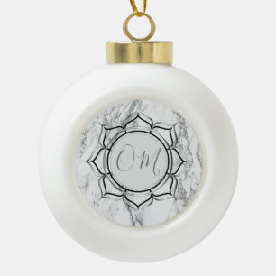 Klassieke Elegant Marble OM Keramische Bal Ornament