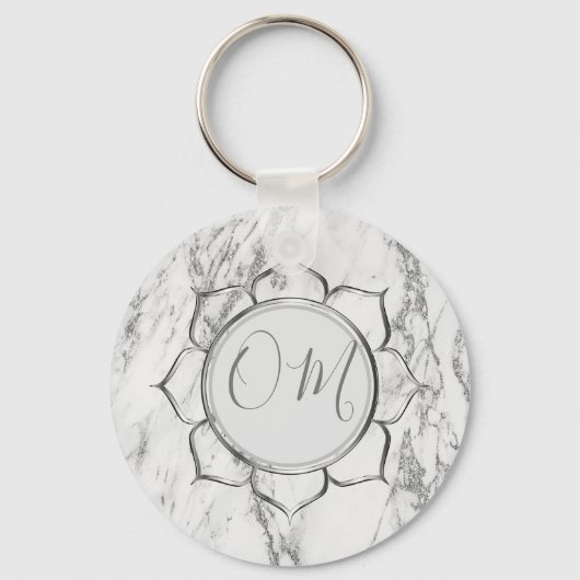 Klassieke Elegant Marble OM Sleutelhanger (Voorkant)