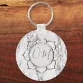 Klassieke Elegant Marble OM Sleutelhanger (Achterkant)