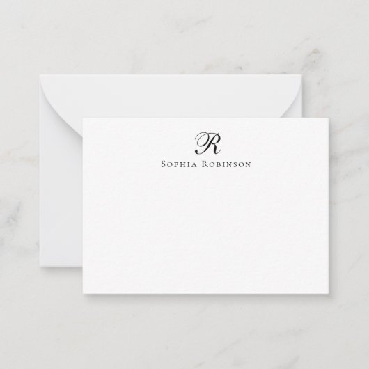 Klassieke Elegant Monogram Professional Business Notitiekaartje (Voorkant)