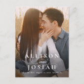 Klassieke Elegant Names Photo Weddenschap Save the Aankondigingskaart