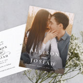 Klassieke Elegant Names Photo Weddenschap Save the Aankondigingskaart