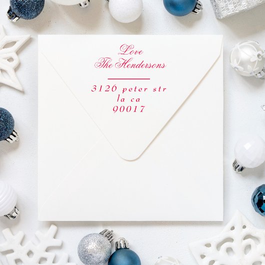 Klassieke Elegant Names traditioneel retourlabel Zelfinktende Stempel