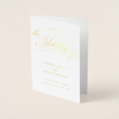 Klassieke Elegant Real Folie Wedding Program Bookl Folie Kaarten (Voorkant)