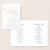 Klassieke Elegant Real Folie Wedding Program Bookl Kaarten (Display)