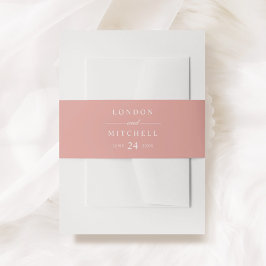 Klassieke Elegant Roos Gold Custom WeddenMonogram Uitnodigingen Wikkel