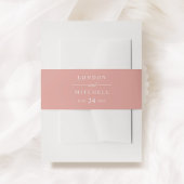 Klassieke Elegant Roos Gold Custom WeddenMonogram Uitnodigingen Wikkel